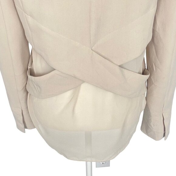 MADISON by MADISON MARCUS Blazer Open Front Long Sleeve Nude M C-31 - Picture 5 of 13